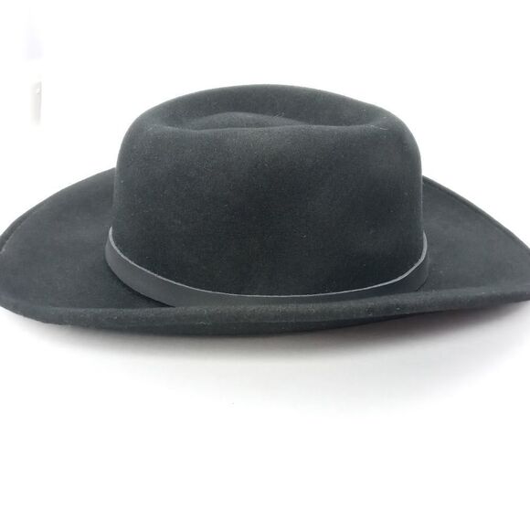 Stefeno 100% wool black fedora hat size XL - Picture 1 of 6